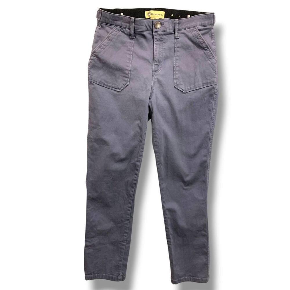Size 10 Democracy Ab Technology Womens Gray Cargo Style Skinny Pants